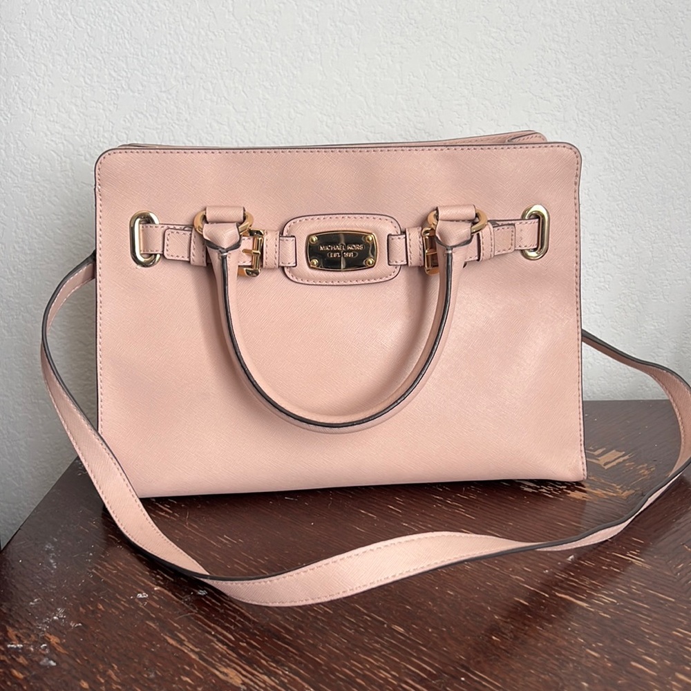 Micheal Kors rose gold satchel